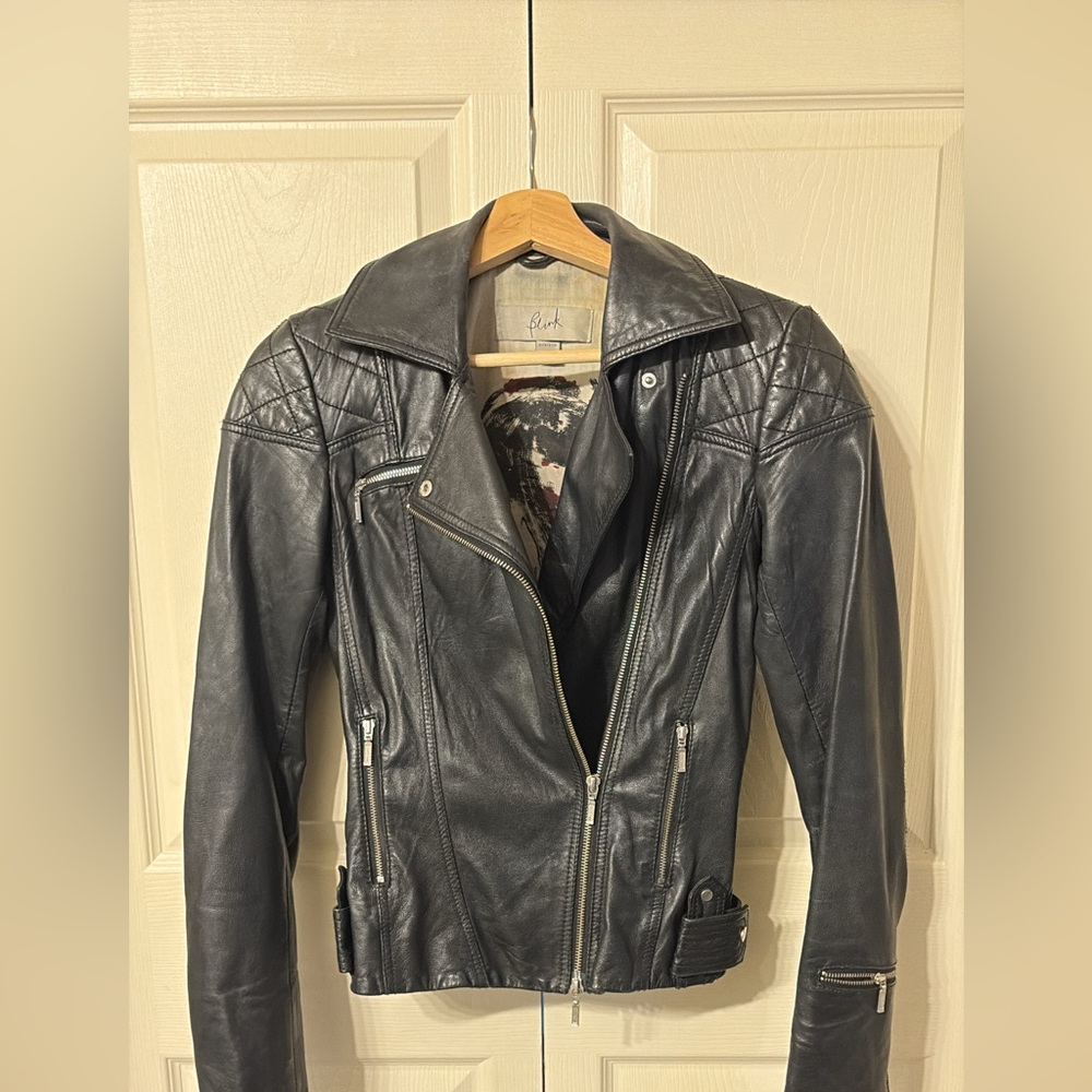 Danier Leather Kristi and Teagan collection Black Leather Jacket